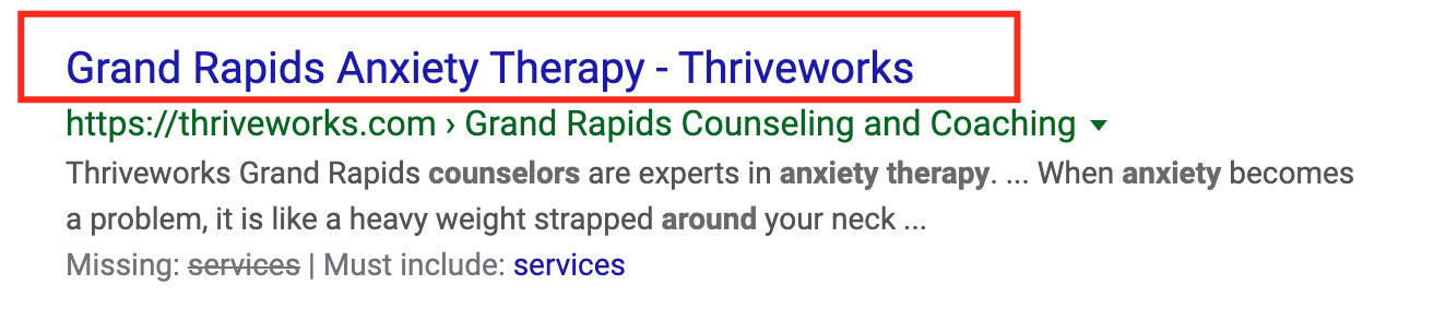 therapist meta title