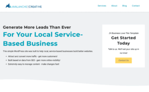 wordpress local service business website template screenshot