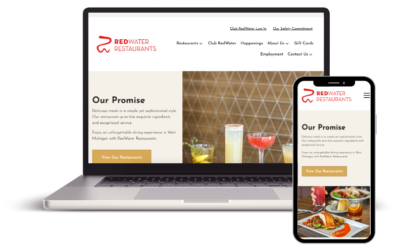 RedWater Restaurant Group websites