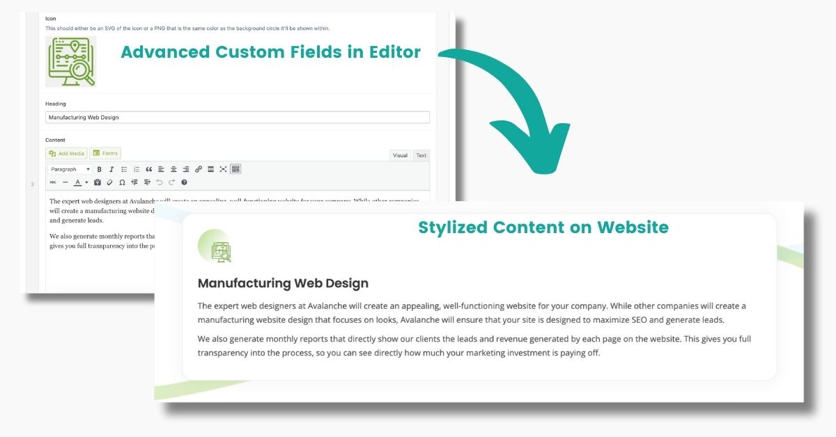 advanced custom fields on WordPress