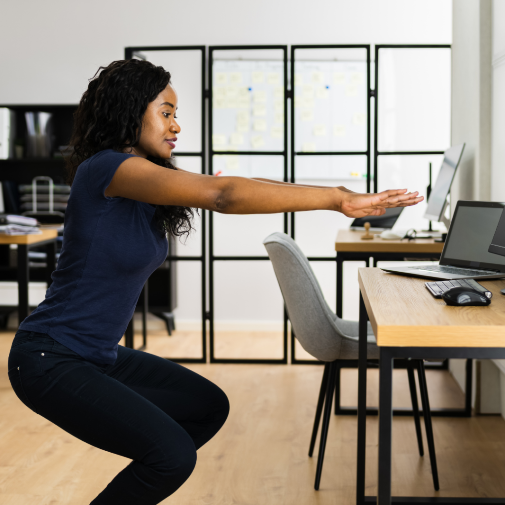 Working out in office