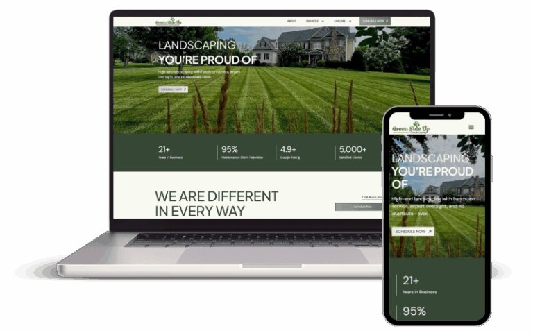Image of GSU's website on a computer and mobile device.
