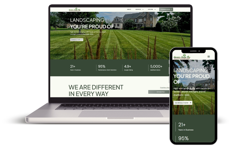 Image of GSU's website on a computer and mobile device.