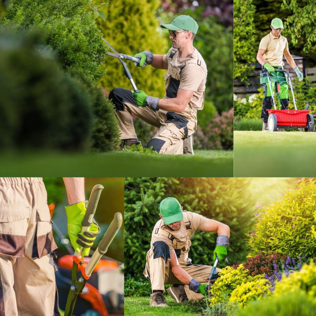 Landscaper collage Landscaper collage