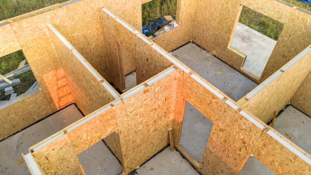 Modular building under construction