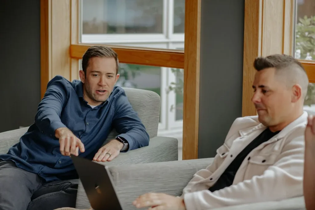 Lance walking a client through search data