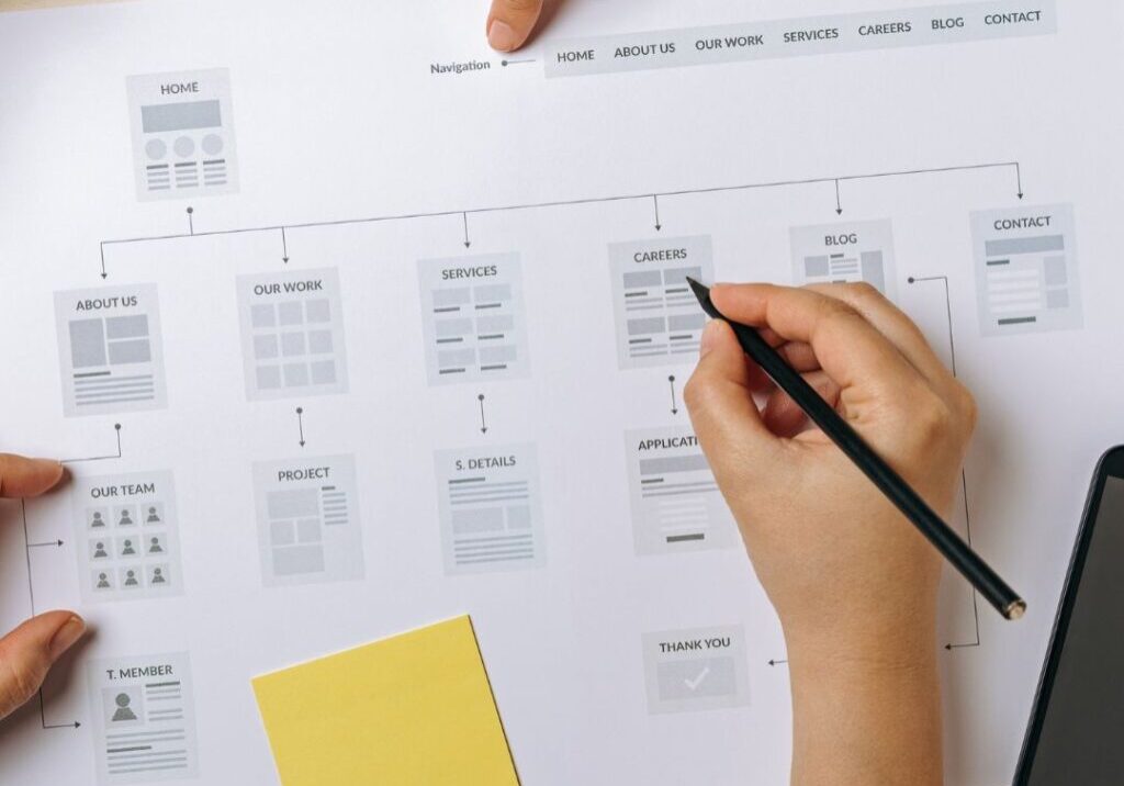 A printed site map